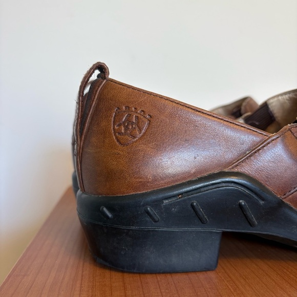 Ariat Brown Leather Western Paddock Clogs size 7 - Picture 4 of 9